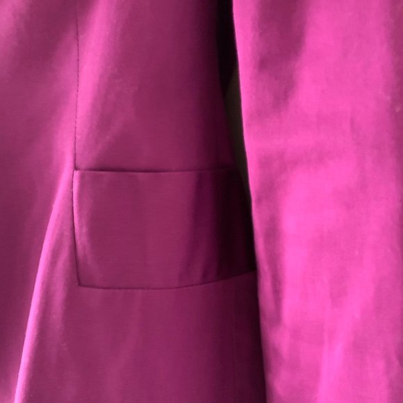 🇪🇸 ZARA magenta cotton blazer size M - Picture 3 of 11